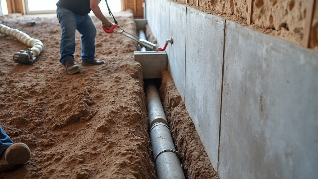 specialized drainage system installation process